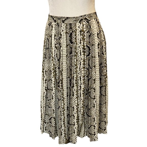 J. Crew Snakeskin Python Pleated A-Line Midi Slip Skirt - 8 - Picture 15 of 15